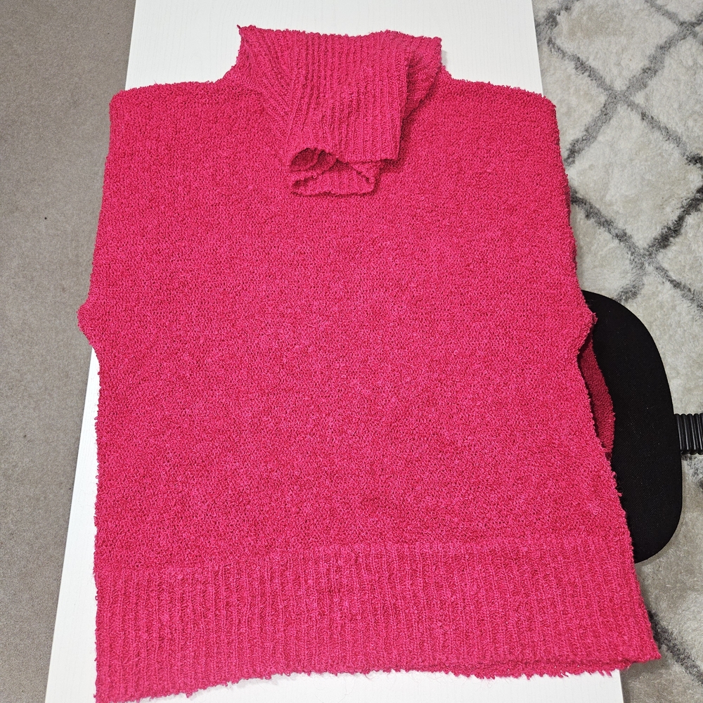 Jason Maxwell Vibrant Pink Cowl Neck Sweater